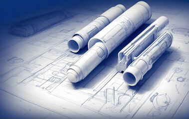 Architectural Design: Construction Blueprint plan