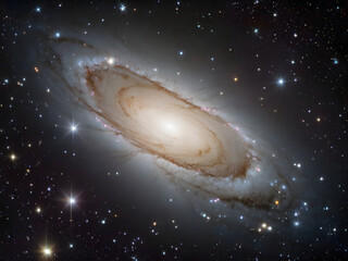 Spiral galaxy in space, Nebula and galaxies in space. Abstract cosmos background