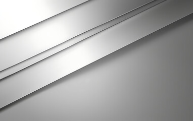 Abstract metallic background with white and gray lines. 3d illustration.