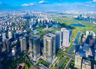 Foto auf Acrylglas The city environment around Century Plaza, Shanghai, China © Weiming