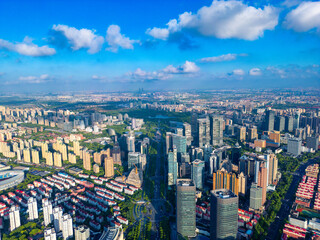 The city environment around Century Plaza, Shanghai, China