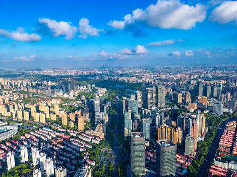 The city environment around Century Plaza, Shanghai, China © Weiming