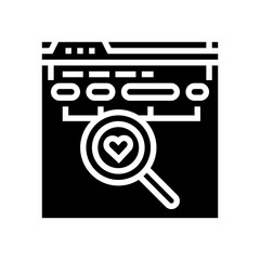 seo friendly url glyph icon vector. seo friendly url sign. isolated symbol illustration