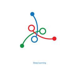 deep learning icon on white background