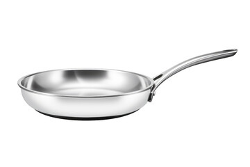 Shimmering Steel: A Culinary Canvas. On White or PNG Transparent Background.
