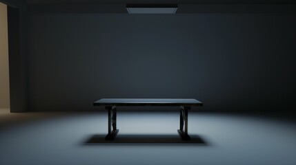 Dark Room With a Table
