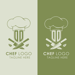OO initial monogram for chef cooking logo with creative style design.