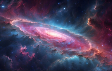 A very colourful space filled with lots of stars, Supernova background wallpaper