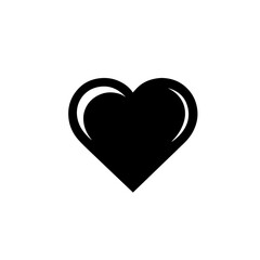 Calligraphic love heart sign. Vector Romantic illustration symbol join, passion and wedding. Calligraphy Design flat element of valentine day. Template for t-shirt, card, invitation
