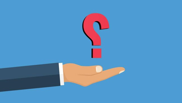 Hand holding question mark icon,  faq support, puzzled or uncertainty bubble
