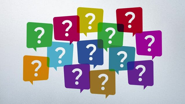 Colorful Message box with question mark icon
