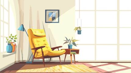 Interior with chair Flat vector