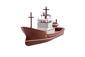  3D cartoon boat 