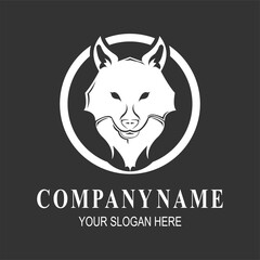 Iconic Badge Emblem Wolf Silhouette Logo