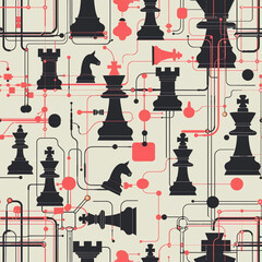 color endless chess pieces seamless set 2 gennerlet ai