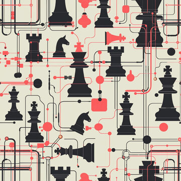 color endless chess pieces seamless set 2 gennerlet ai