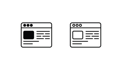 Website icon design with white background stock illustration