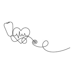 National doctors day   continuous one line drawing of outline vector illustration
