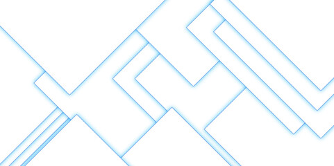 Abstract white and Blue vector blueprint background with modern design. Vector futuristic digital landscape with lines. Linear square diamond shape and rectangle with lines pattern business background