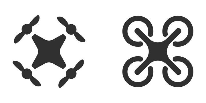 Drone sign black icon vector illustration