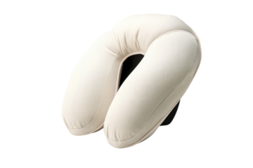 The Quiet Comfort: A Neck Pillows Peaceful Respite. On White or PNG Transparent Background.