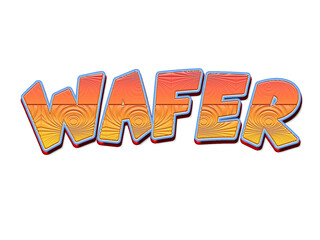 Wafer Biscuits, in English - ideal for website, email, presentation, postcard, book, t-shirt, sweatshirt, mug, photo, label, sticker, book, notebook, printable, 3d text with glowing