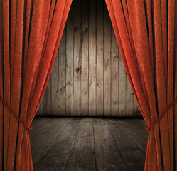 old interior with curtains - 767655180