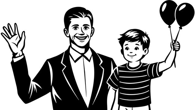 Father and Son Bond Celebrating Father's Day 