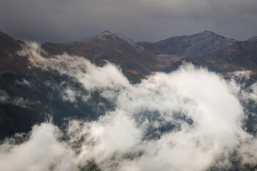 breathtaking views in Tusheti - in one of the most beautiful regions of Georgia. Autumn colors add charm and mood.