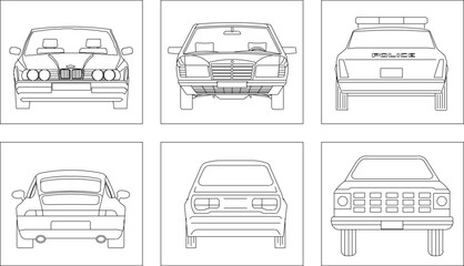 Adobe Illustrator Artwork Vector illustrator design sketch of a car seen from the front