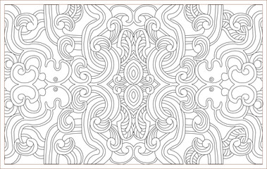 Obraz premium Adobe Illustrator Artwork vector sketch illustration design decoration ethnic ornament traditional classic old vintage floral ornament