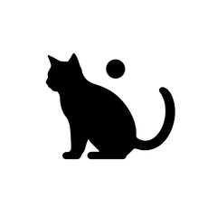 a cat playing with a ball