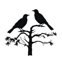 Fototapeta premium A bird sitting on top of a tree branch