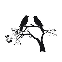 A bird sitting on top of a tree branch