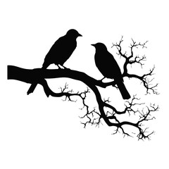 A bird sitting on top of a tree branch