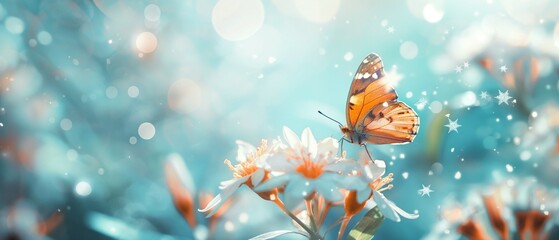 Obraz na płótnie Canvas Butterfly on the flower