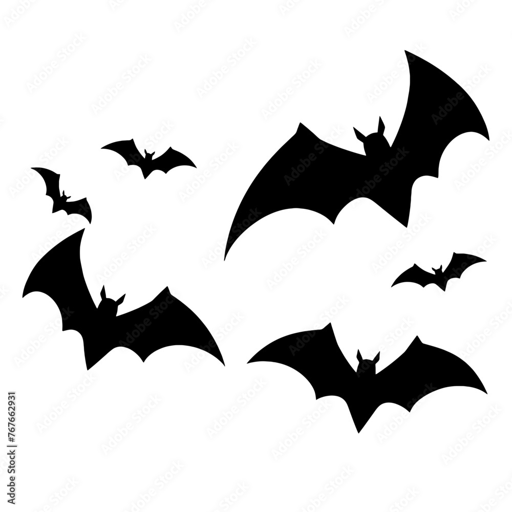 Wall mural bat silhouette