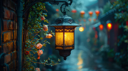Lonely Lantern in an Alley
