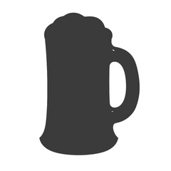 Glass mug of beer. Hand drawn vector illustration isolated on white.