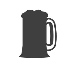 Glass mug of beer. Hand drawn vector illustration isolated on white.