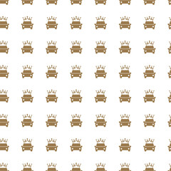 Car logo with crown seamless pattern