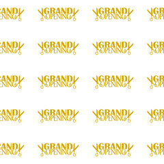 Grand opening icon seamless pattern