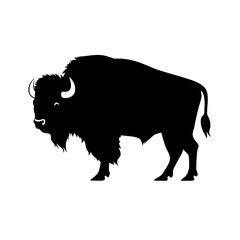 silhouette  of American bison, or buffalo
