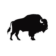 silhouette  of American bison, or buffalo