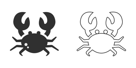 Crabs black sign icon vector illustration © Kavindu