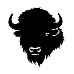 silhouette  of American bison, or buffalo