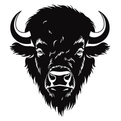vector illustration tattoo - bison © vectorcyan