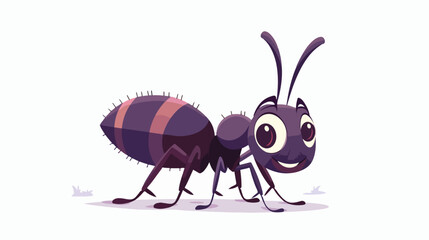 Cute ant cartoon isolated on a white background Vector 