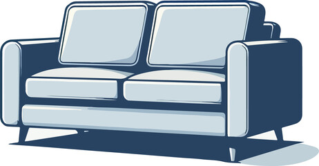 Sofa illustration artificial intelligence generation.