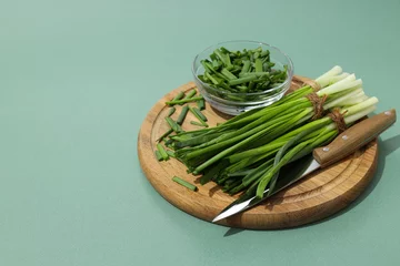  Green onion, concept of fresh vegetable, fresh raw food © Atlas